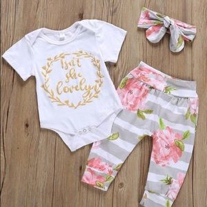 Girl 3 piece outfit set